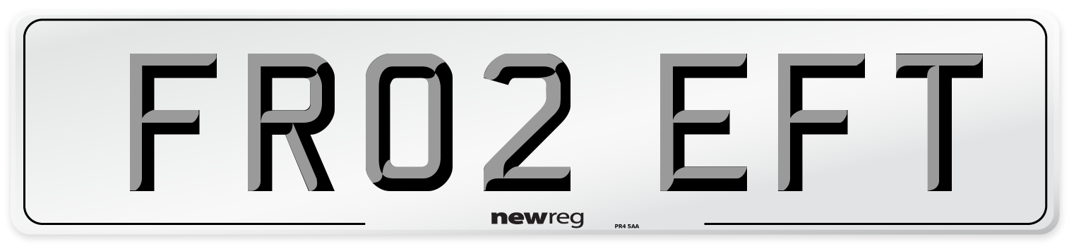 FR02 EFT Number Plate from New Reg